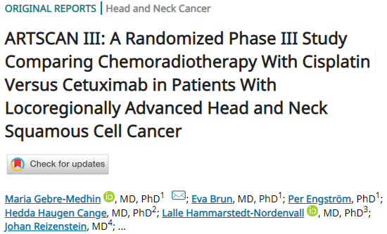 JCO：西妥昔单抗联合放疗治疗晚期头颈部鳞状细胞癌疗效次于顺铂