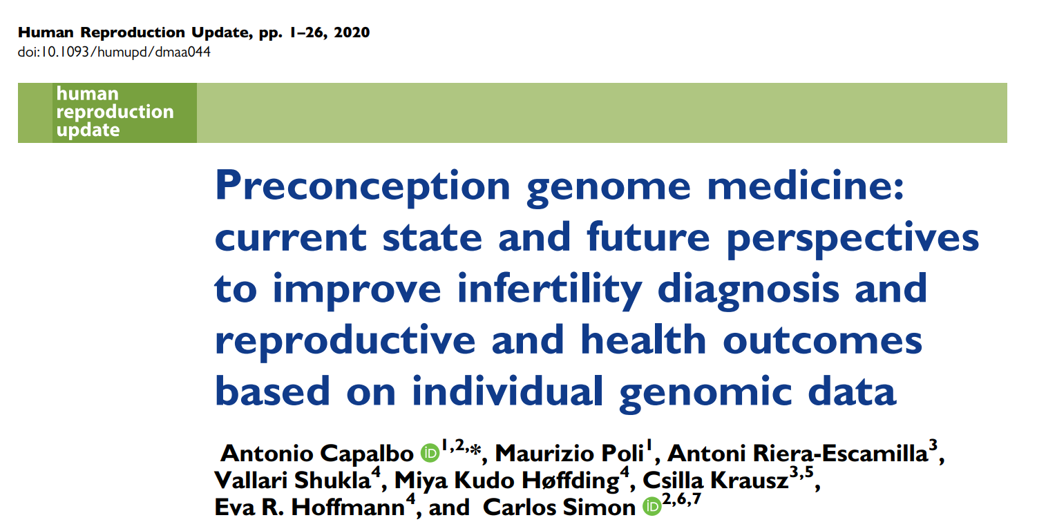 Human Reproduction：孕前基因组医学的现状和未来展望