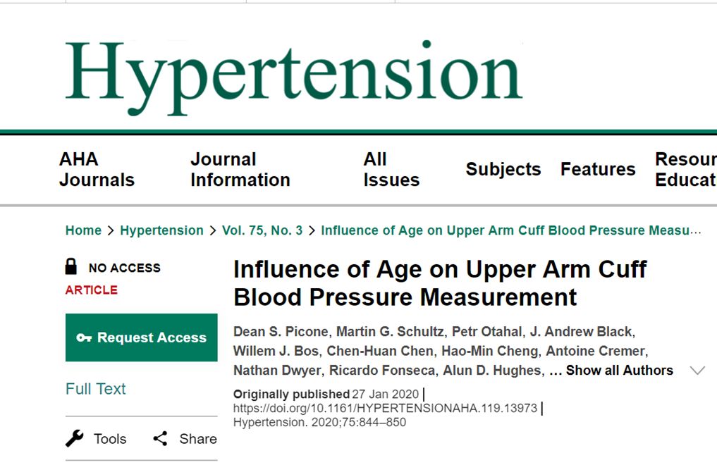 Hypertension：最常用<font color="red">的</font>量血压方法竟“不靠谱”！年纪越大越不准……