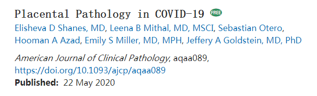 Am J Clinical Patho：美国西北大学医学院：COVID-19会损伤孕妇<font color="red">的</font>胎盘，可能对胎儿有影响