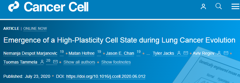 cancer cell：新发现：高可塑性细胞状态揭示了癌细胞的耐药性机制
