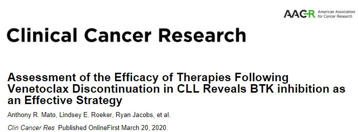 Clin Cancer Res：CLL患者停用<font color="red">维</font><font color="red">奈</font>克拉后，还可从BTK抑制中获益