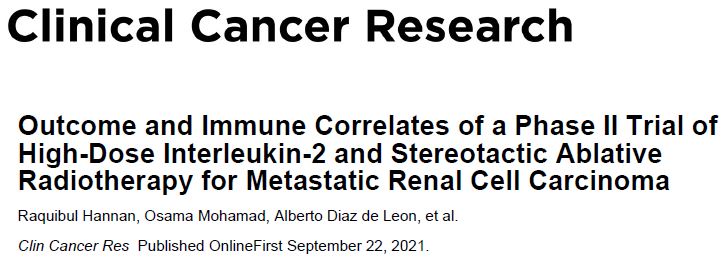 大剂量IL-2联合立体定向消融放疗治疗转移性肾细胞癌的疗效