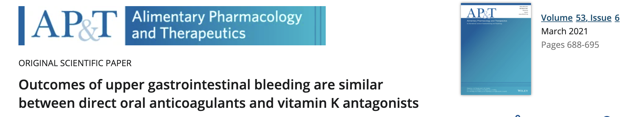 直接口服抗凝药和维生素K拮抗剂在导致上消化道出血的危险性中的比较