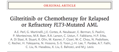 吉瑞替尼成为全国首款治疗<font color="red">FLT3</font>突变型AML靶向药