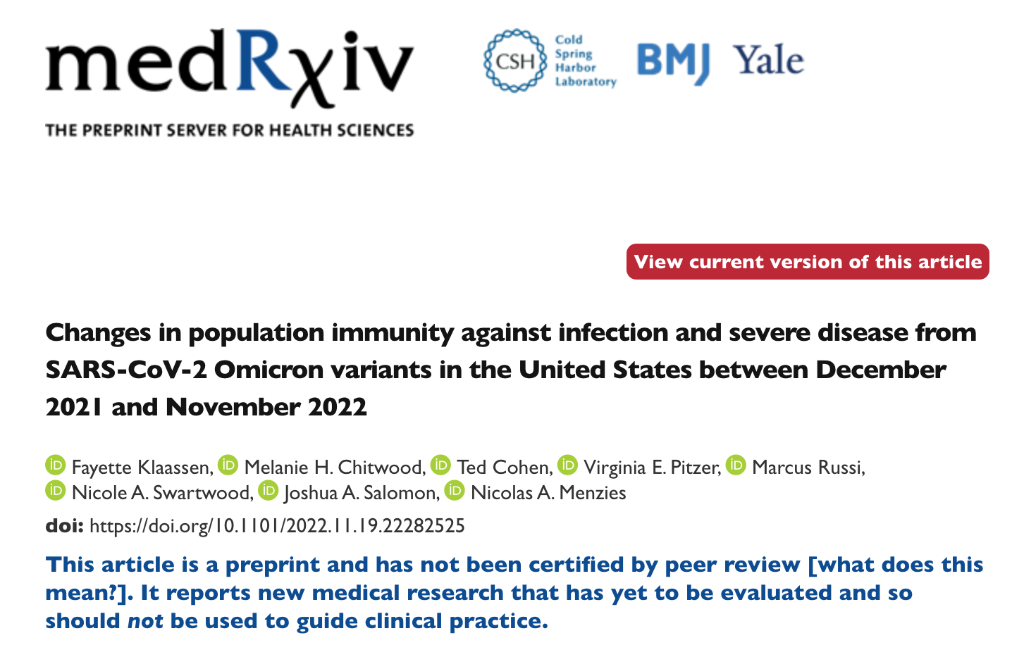美国94%人口感染过新冠病毒，感染+疫苗建立了免疫屏障，民众对新冠感染和重症风险很乐观