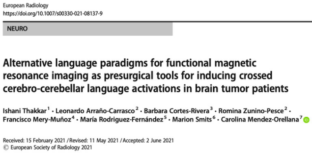 fMRI，为脑肿瘤患者的语言功能“保驾护航”！