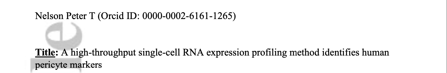 NEUROPATHOLOGY AND APPLIED NEUROBIOLOGY：高通量单细胞RNA表达分析方法<font color="red">识别</font>人类周细胞标记
