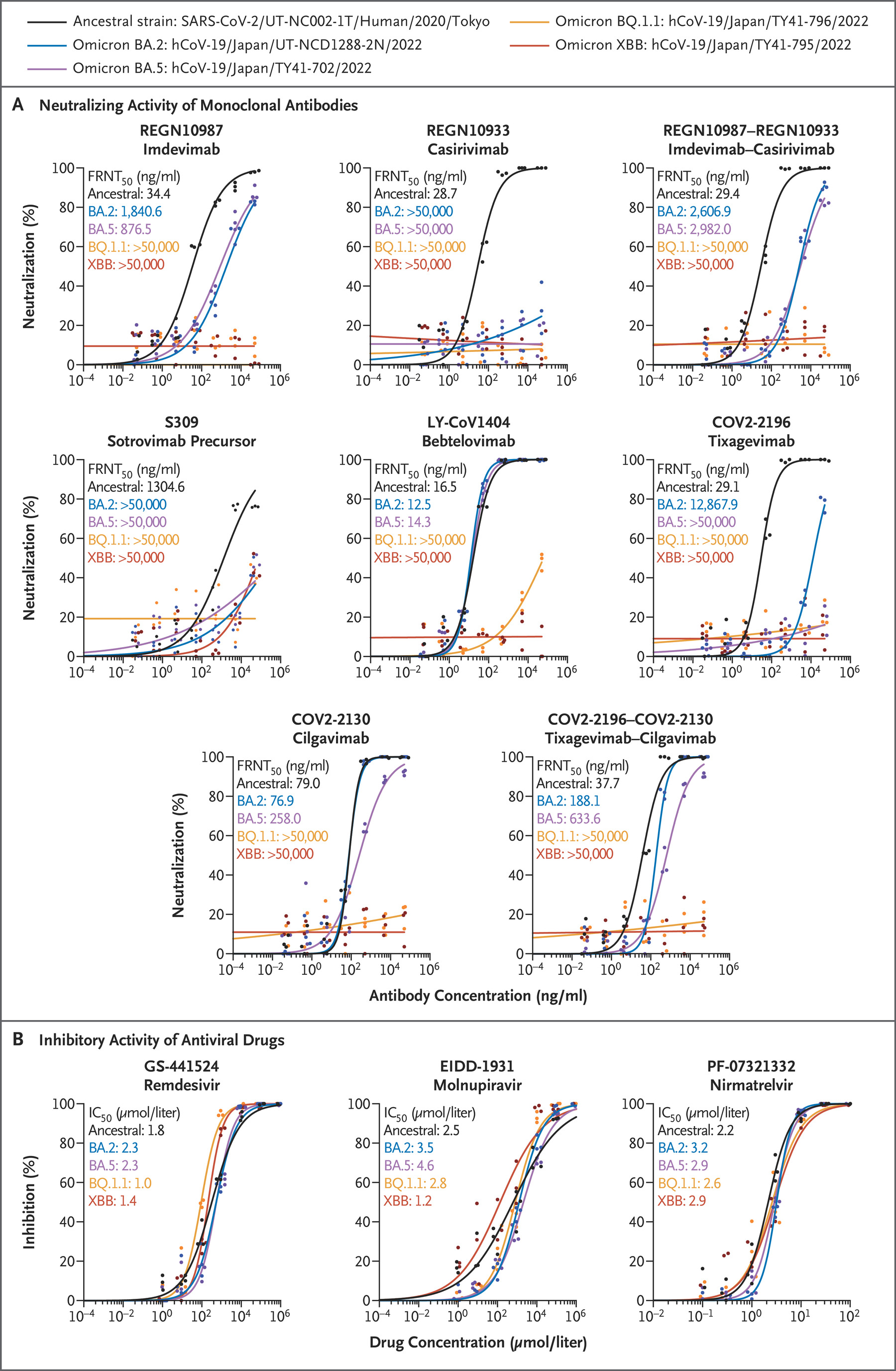 NEJM：BQ.1.1和XBB对小分子抗新冠病毒药物仍然敏感