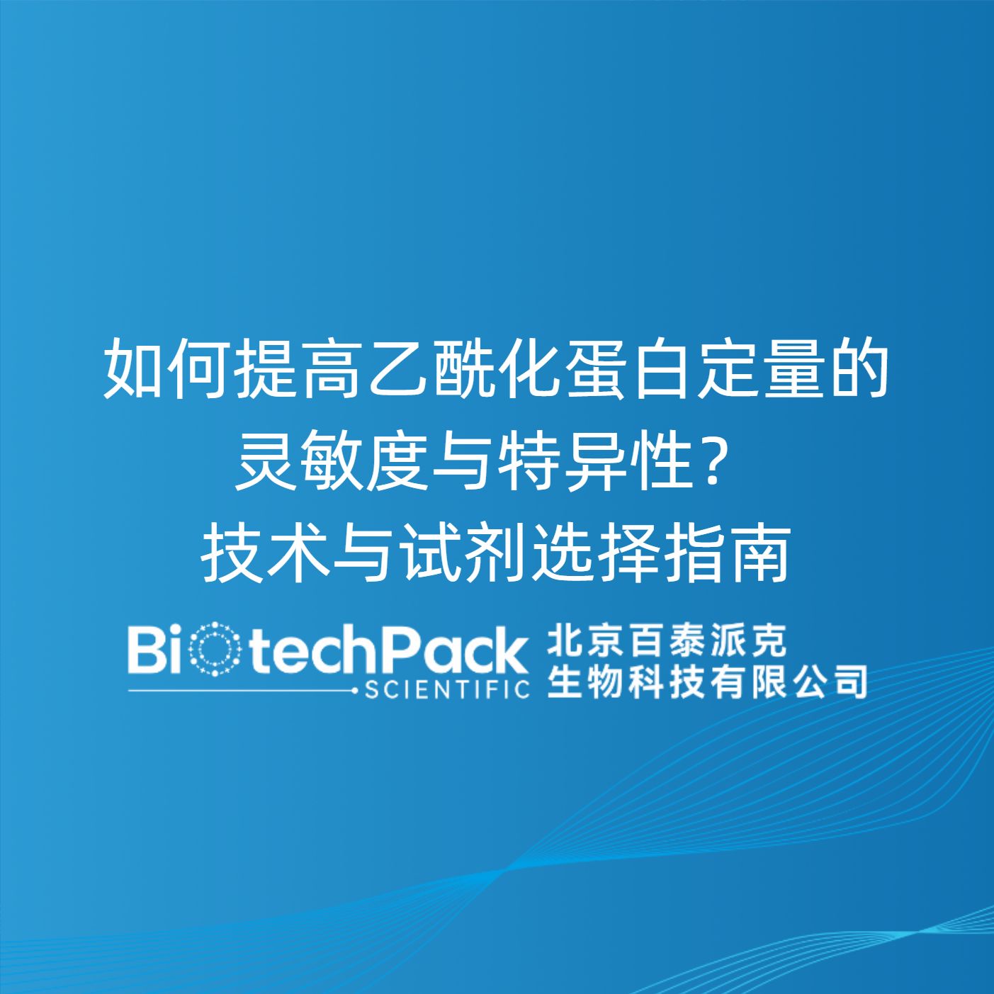 如何提高乙酰化蛋白定量的灵敏度与特异性？技术与试剂选择指南