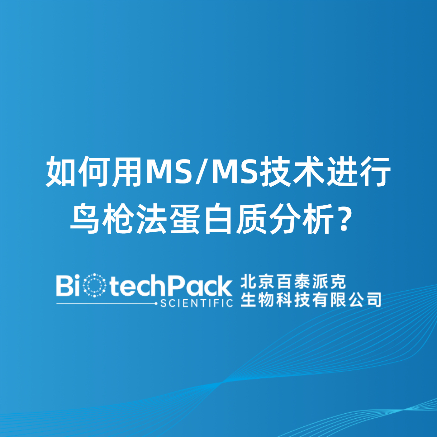 如何用MS/MS技术进行鸟枪法蛋白质分析？