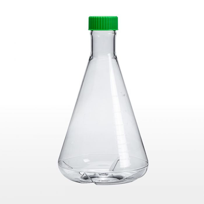 2 L三角摇瓶，透气盖，凹底带挡板