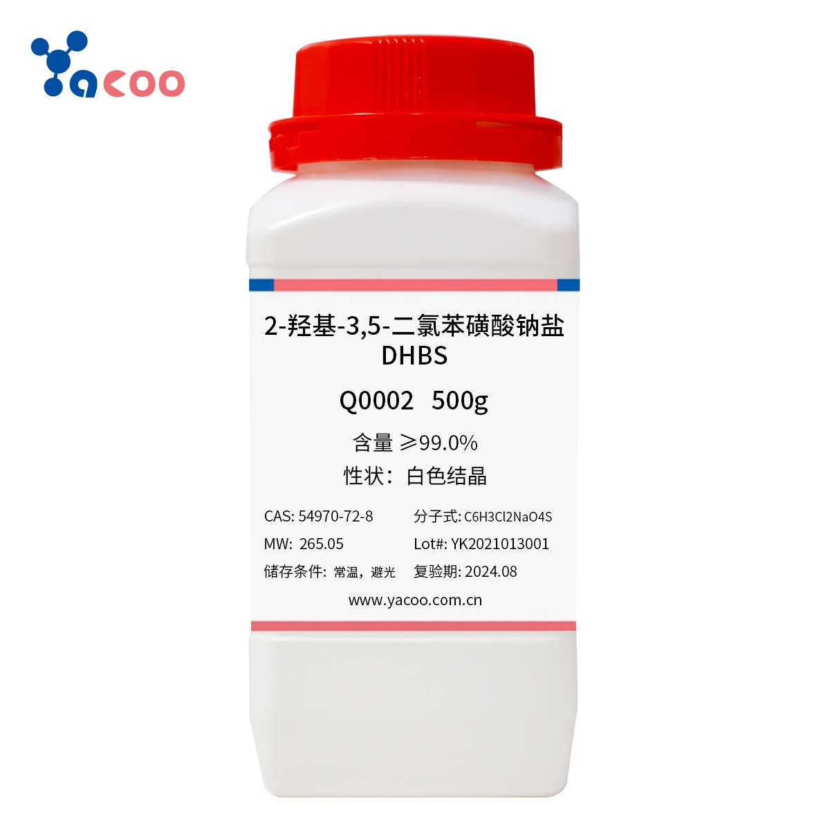 亚科股份	 2-羟基-3,5-二氯苯磺酸钠盐（DHBS）  54970-72-8