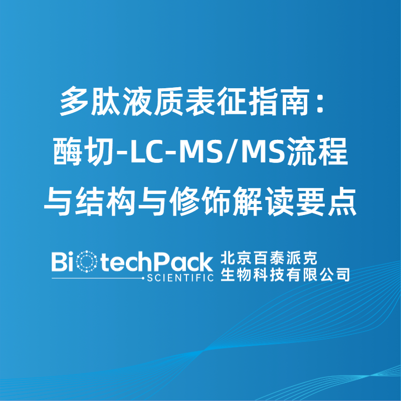 多肽液质表征指南：酶切‑LC‑MS/MS流程与结构与修饰解读要点