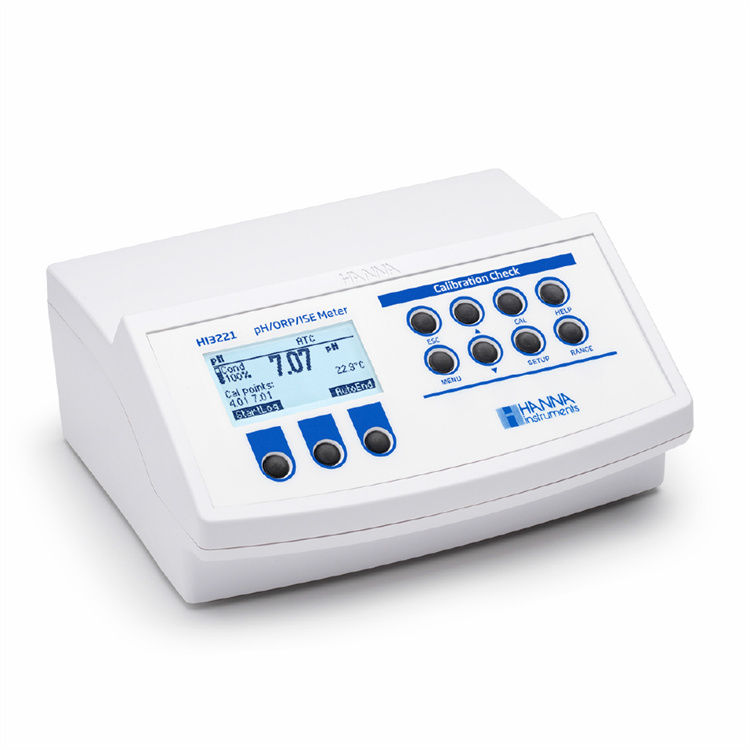 哈纳HI3221 pH/ORP/ISE/温度台式测定仪(单通道）LCD屏幕