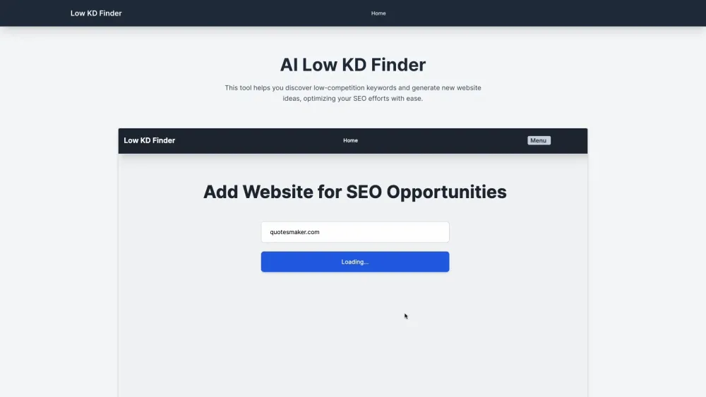 LowKDFinder - AI for Low-Comp Keywords