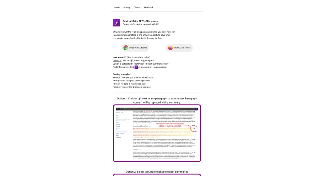 Smatr-AI: GPT/LLM for your browser