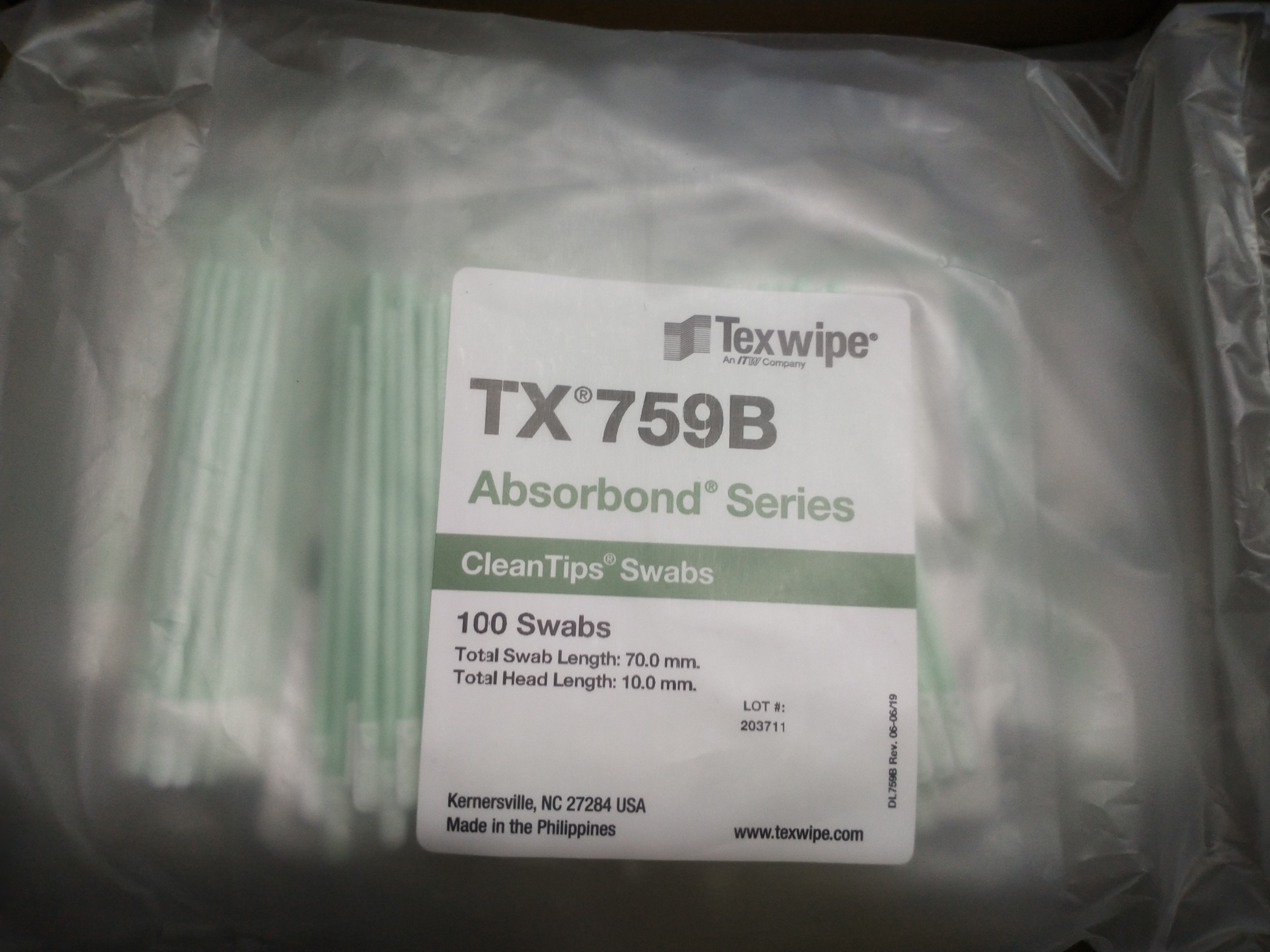 texwipe TX759棉签Absorbond series拭子