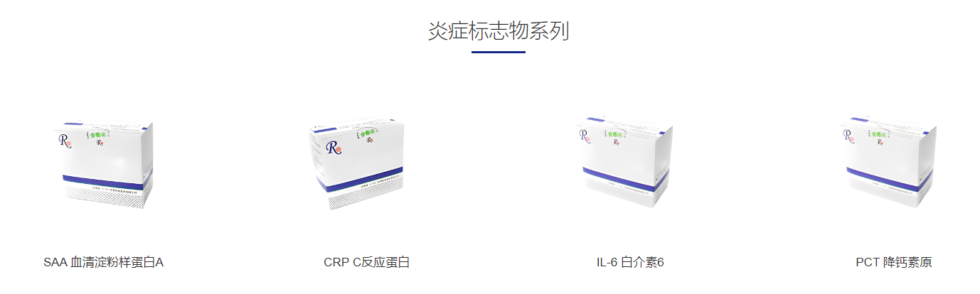 SAA 血清淀粉样蛋白A ；CRP C反应蛋白 ；IL-6 白介素6； PCT 降钙素原  ELISA  试剂盒  炎症标志物