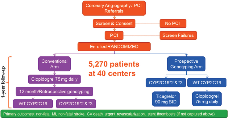 ACC 2020：PCI后采用<font color="red">基因</font>型指导的抗血小板治疗能有更大获益吗（TAILOR-PCI研究）？