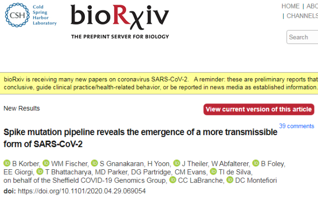 BioRxiv：现有疫苗可能失效！新冠病毒新毒株成主流，可导致二次感染