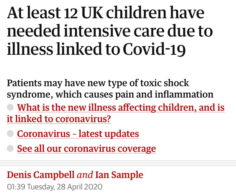 Lancet：儿童感染新冠病毒后或会出现“<font color="red">多</font><font color="red">系统</font><font color="red">炎症</font><font color="red">综合征</font>”