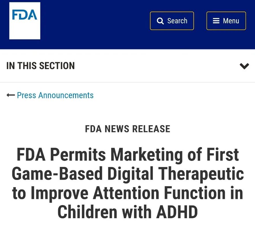 Lancet Digit Health：电子游戏获批成为“处方药”，能够治疗小儿多动症