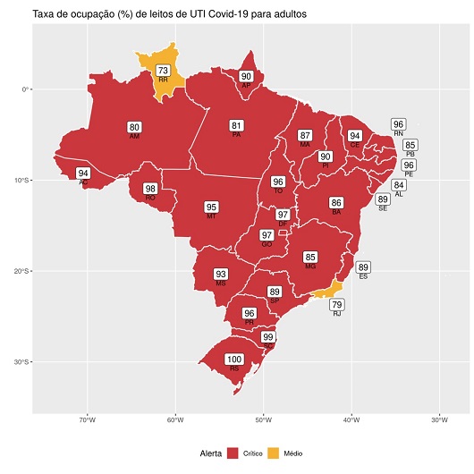 巴西濒临历史上最大的公共卫生和医院系统崩溃，P1变体传染性增强2-2.5倍