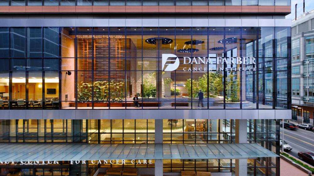 Picture of the Dana Farber Building with Logo.