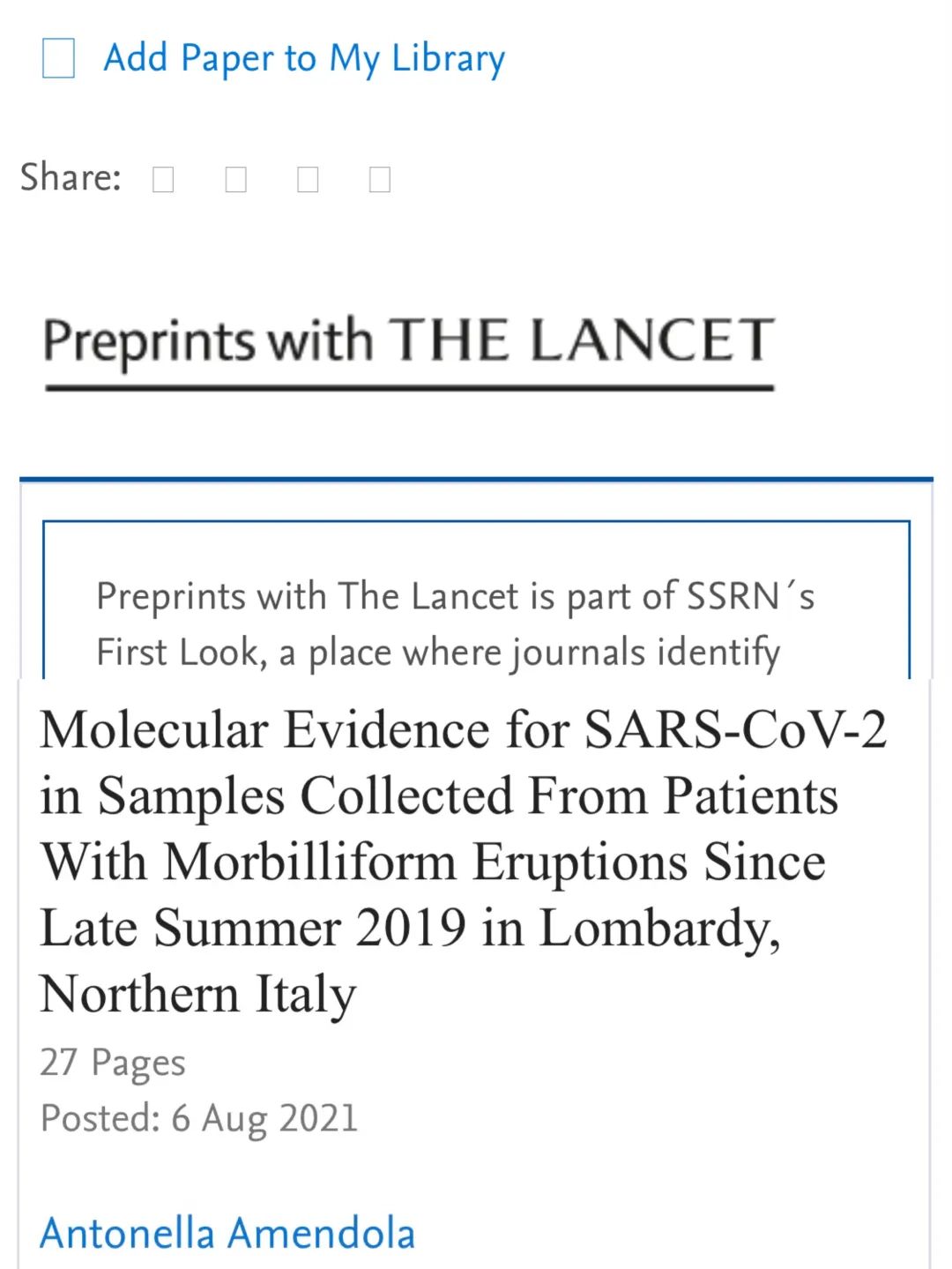 Lancet预印本：新冠病毒可能2019年<font color="red">夏</font>末就在意大利传播