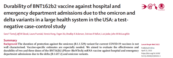 Lancet子刊：<font color="red">第三针</font>mRNA疫苗随着时间延长，有效性持续下降到53%