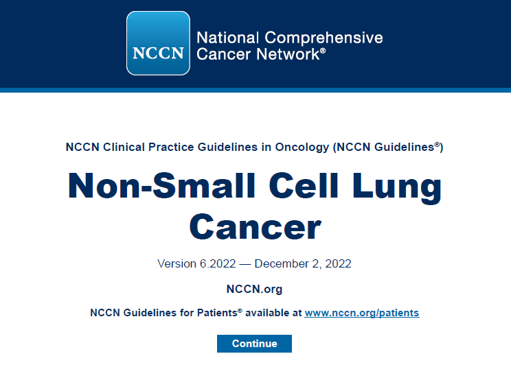 NCCN丨<font color="red">非</font>小细胞肺癌临床实践指南2022.6版②（中文）