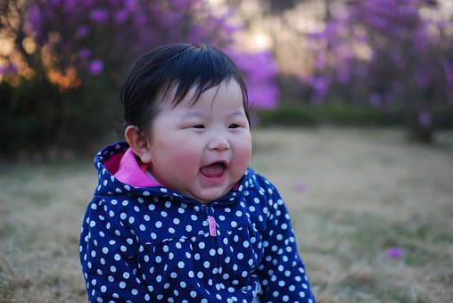 婴儿, 脸, 快乐的, 韩国人, 女孩, 笑, 微笑, 胖乎乎的, 可爱的