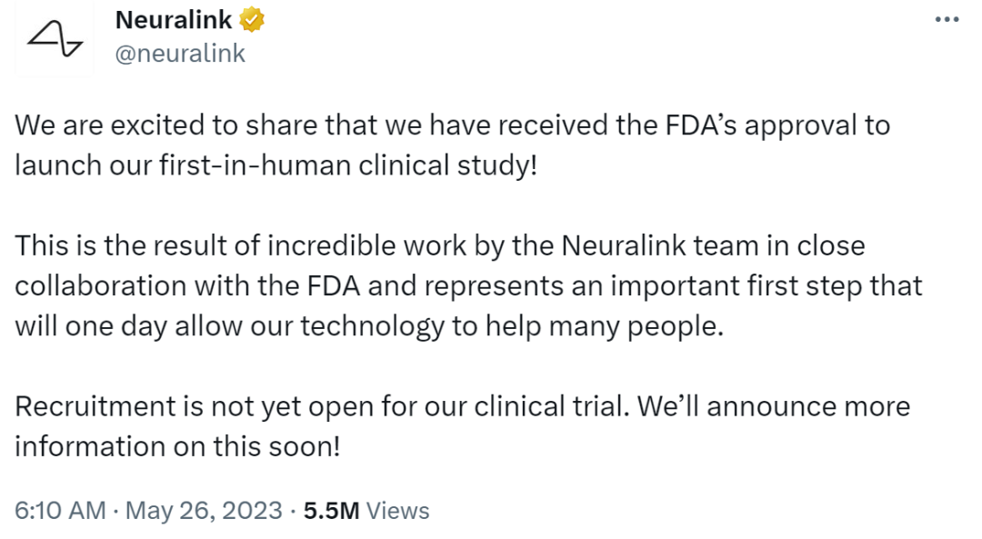 FDA 批准了马斯克脑机接口的真人手术，意义非凡