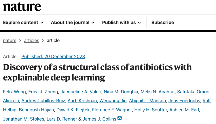 Nature：<font color="red">AI</font>模型发现全新超级抗生素类型，能高效杀死超级耐药菌