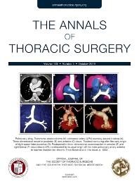 ANN THORAC SURG ANN THORAC SURG
