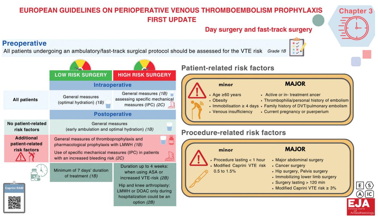【European Guidelines on Perioperative VTE Prophylaxis】Day and Fast-Track Surgery VTE Risk Stratification and Management