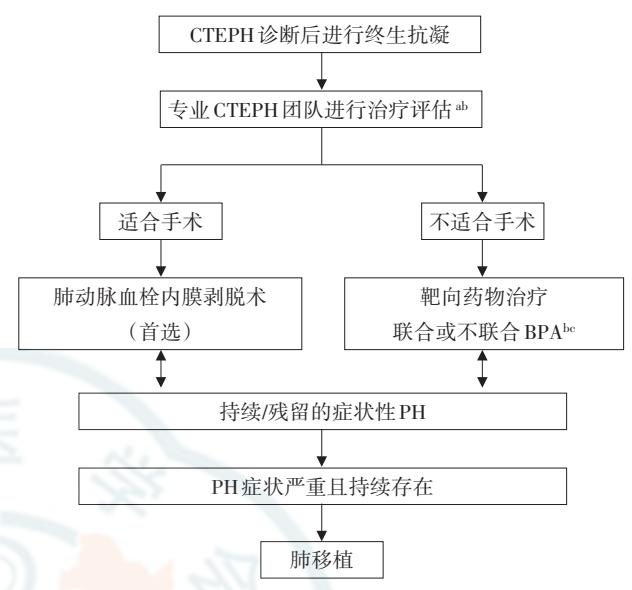 【中国肺动脉高压诊治临床路径】CTEPH诊治流程图