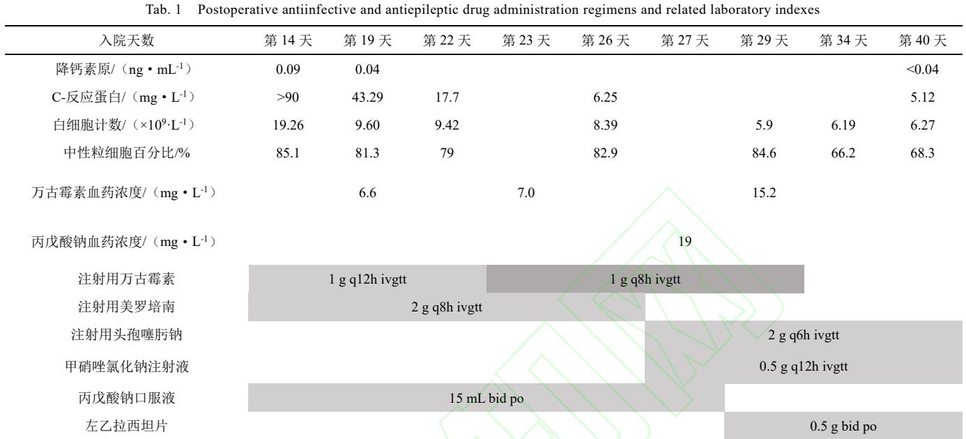 TABLE/术后用药方案及实验室指标监测表