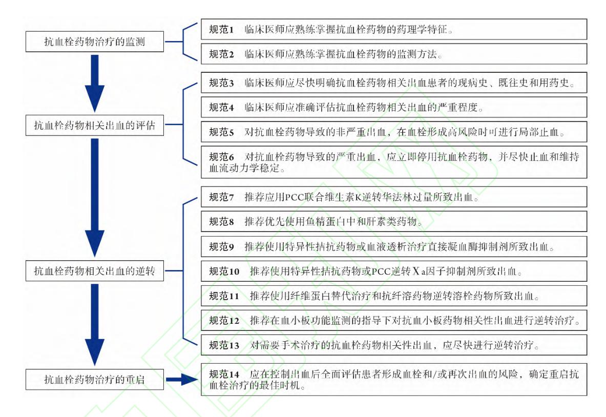 【中国抗血栓药物相关出血诊疗规范专家共识 (2022年)】抗血栓药物相关出血管理临床路径图