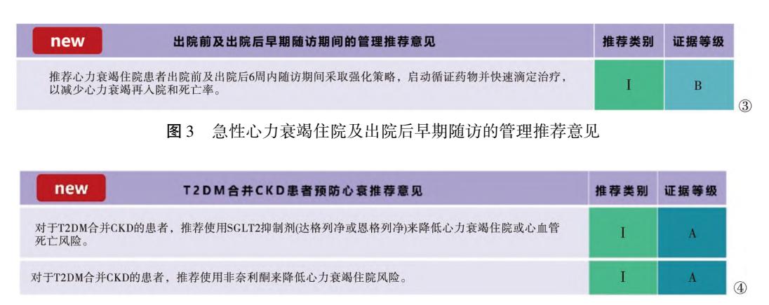 【临床指南推荐意见表】急性心衰出院管理及T2DM合并CKD患者预防心衰的临床指南推荐意见