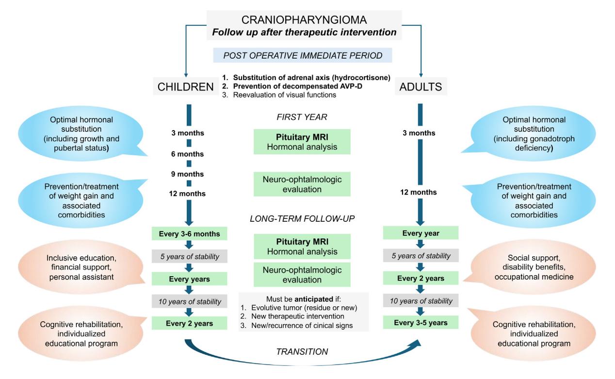 【法国共识声明:儿童和成人颅咽管瘤的诊断和管理】CRANIOPHARYNGIOMA Follow up after therapeutic intervention