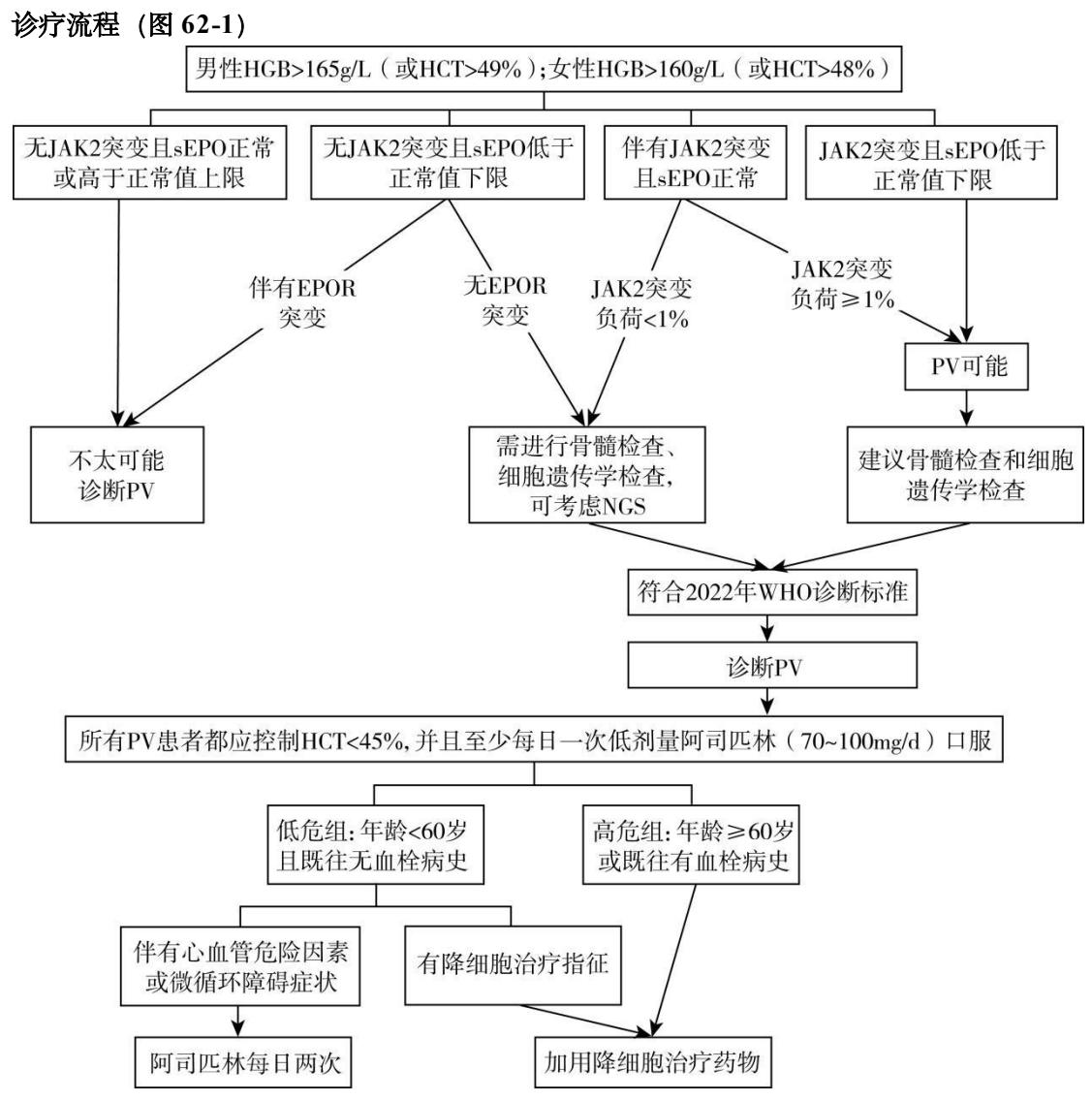 【86个罕见病病种诊疗指南(2025年版)】真性红细胞增多症(PV)诊疗流程图