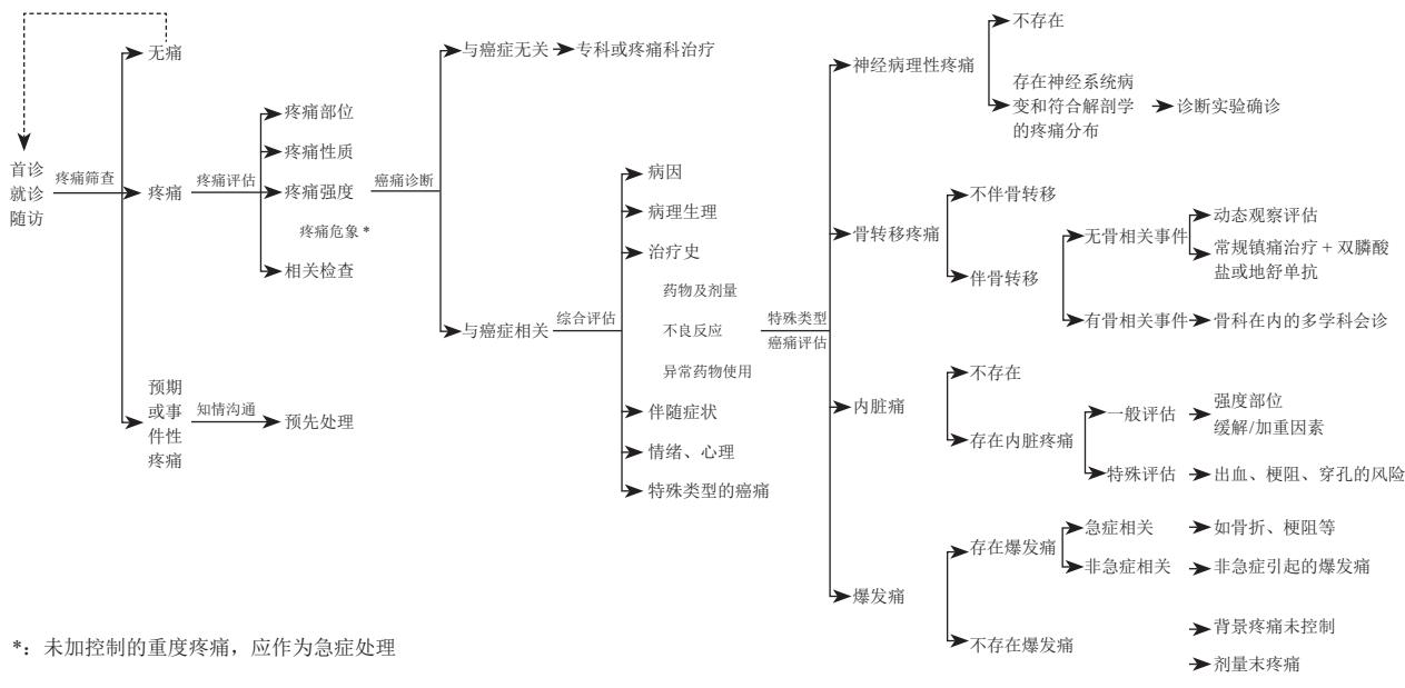 癌痛评估与诊断临床路径图