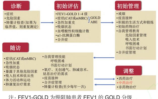 【中西医联合防治慢性阻塞性肺疾病临床应用指南】慢阻肺管理流程
