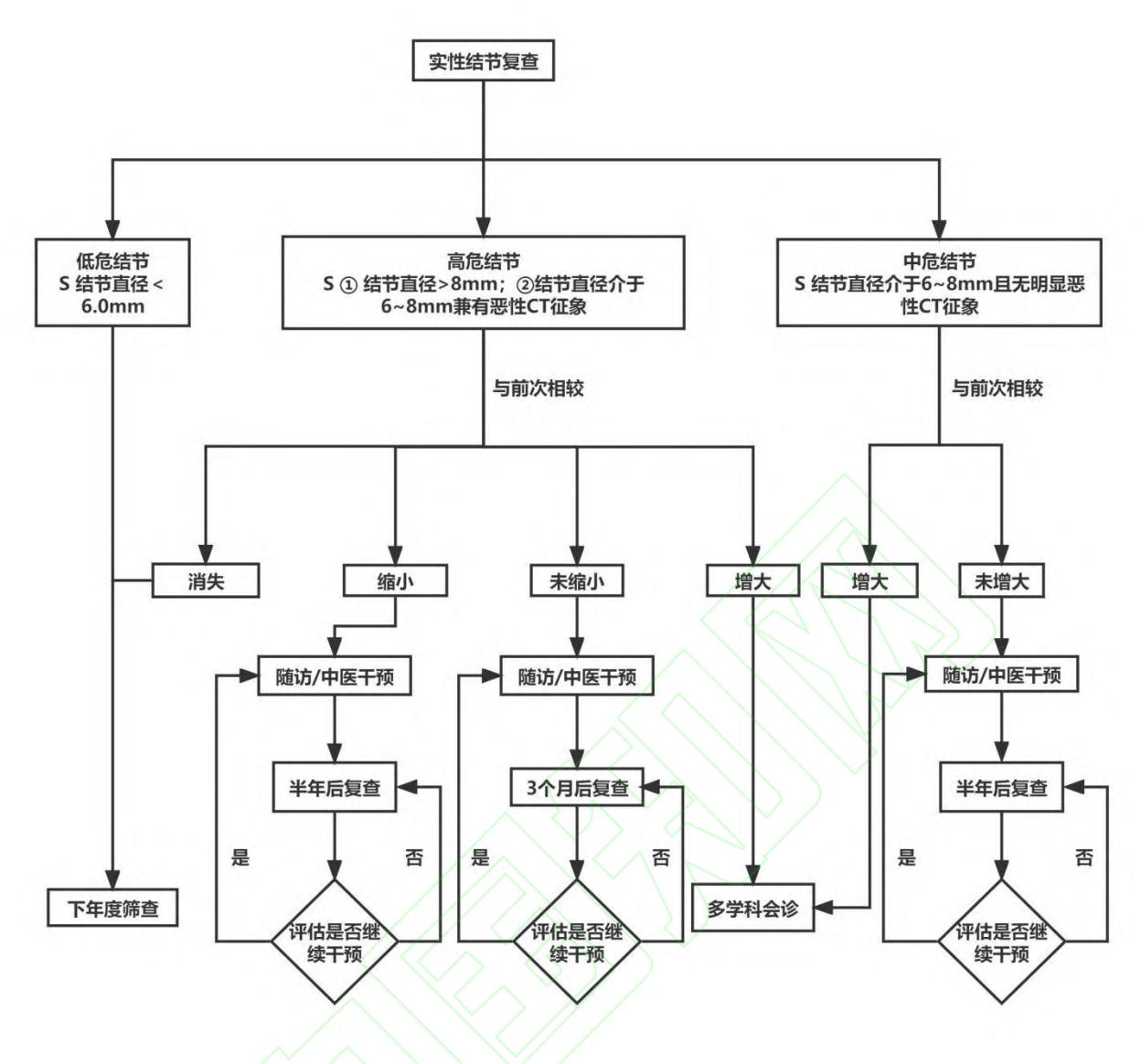 【肺结节中西医结合全程管理专家共识】肺结节临床管理路径图