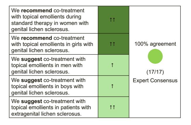 【EuroGuiDerm Guideline on Lichen Sclerosus】Topical Emollients Recommendation Table