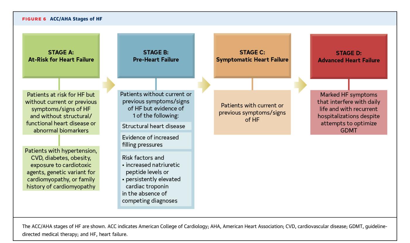 【2022 ACC/AHA/HFSA心力衰竭管理指南】ACC/AHA Stages of HF