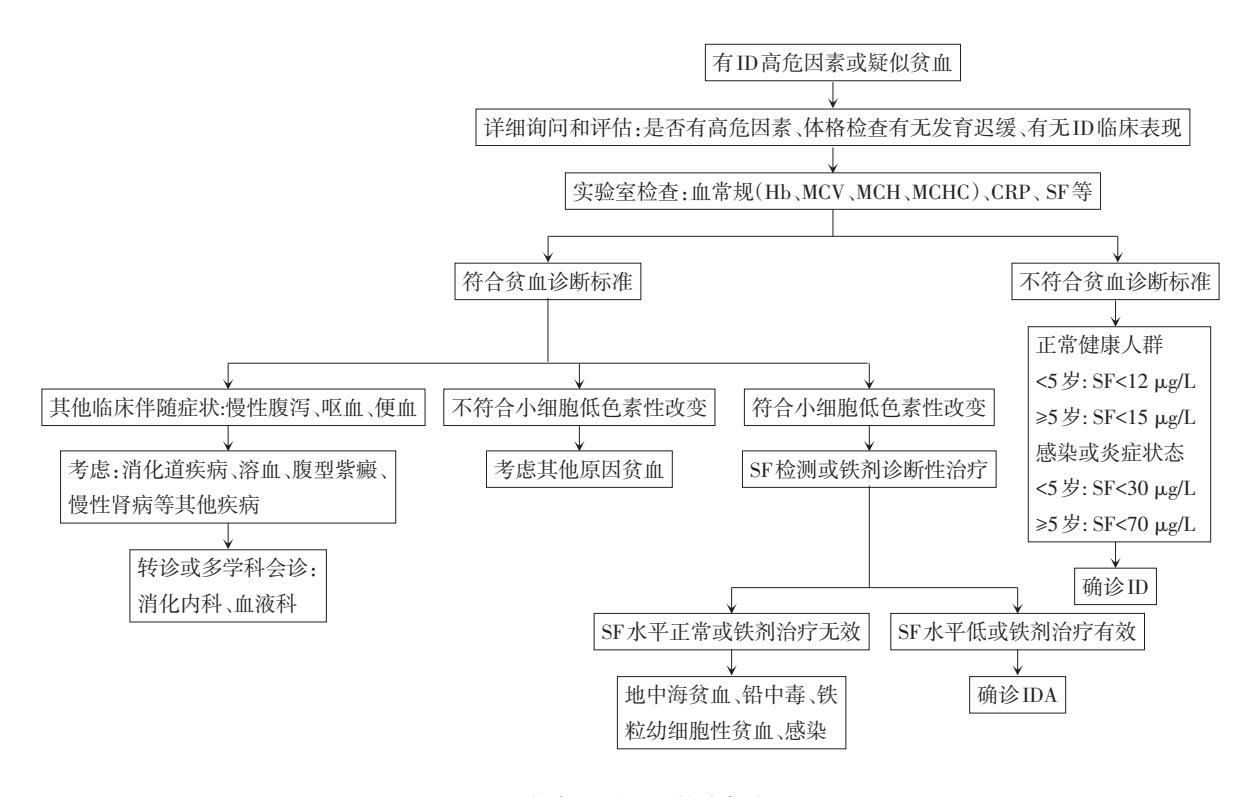 缺铁及缺铁性贫血诊疗流程图