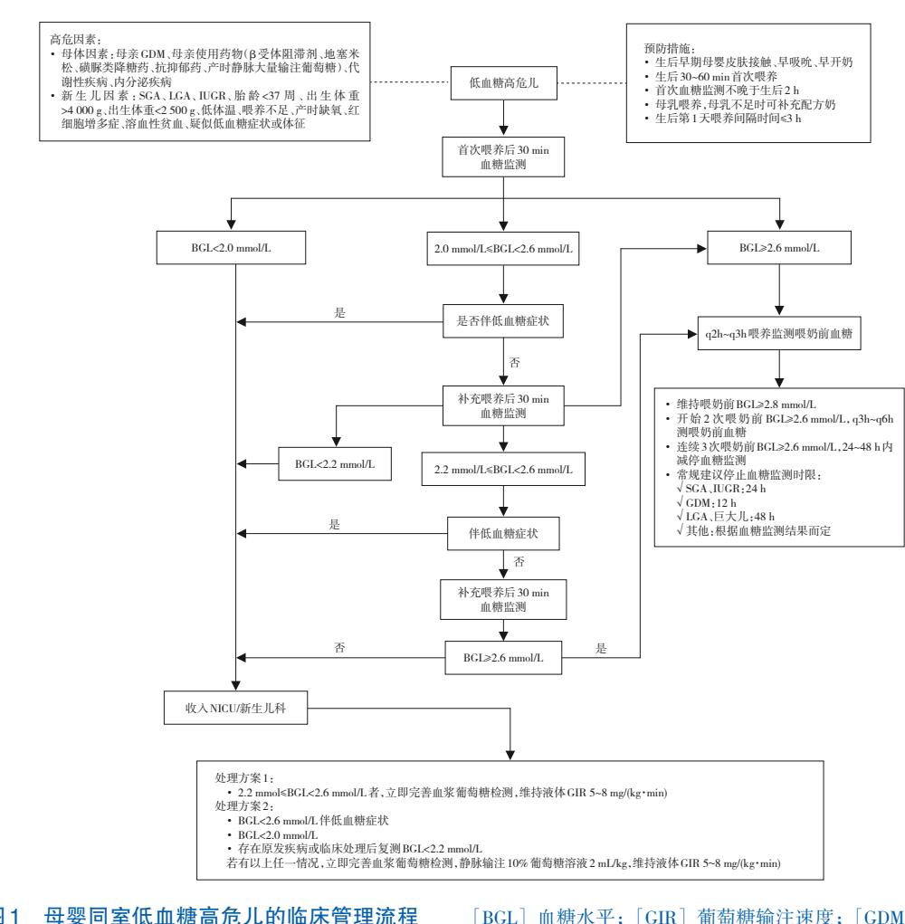 【新生儿低血糖临床规范管理专家共识(2021)】临床管理路径图